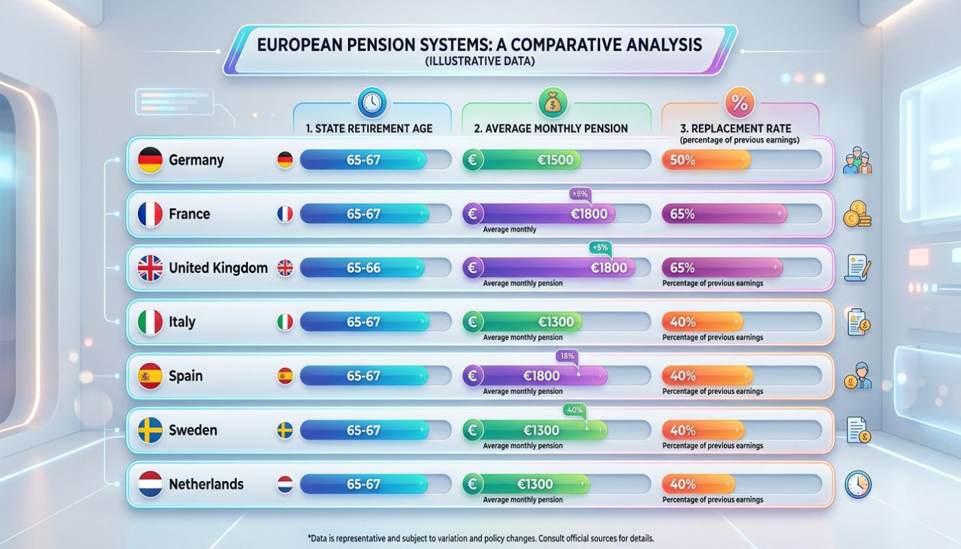 Évolution des systèmes de retraite : comparaison entre pays européens